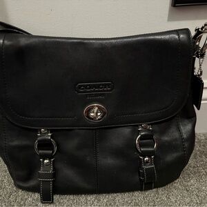 Coach Purple Fabric Interior with Black Leather Patch